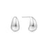 Silver Small Dome Hoop Earrings